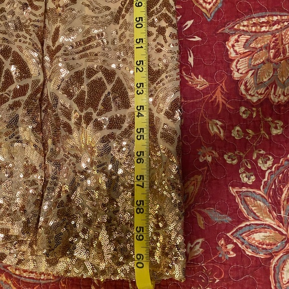 Betsy & Adam Rose Gold Maxi Dress - Picture 7 of 9